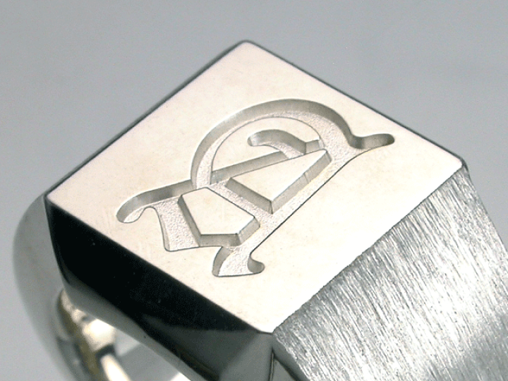 楽天市場】イニシャルリング シルバー Silver アルファベット