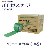 ダイヤテックス　パイオランテープ　緑　Y-09-GR　75mm×25m（18巻）