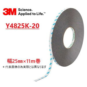 3M VHB �A�N�����t�H�[���\���p�ڍ��e�[�v ��VOC�^�C�v Y4825K-20 �@25mm×11M