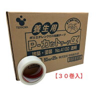養生テープ 寺岡 Pカットテープα No.4100 透明 50mm×25m 30巻入