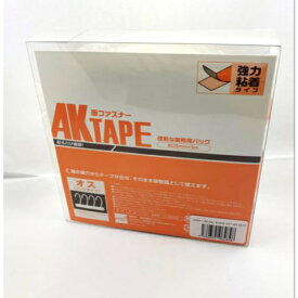 AKテープ粘着付　25mm×5m(白)A面　オス　1巻　アラコー