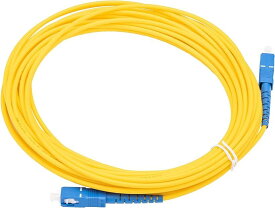 光ファイバーケーブル 10秒で取付簡単 光ケーブル 光配線 sc-sc 両端 コネクタ付( 黄色, 15m)