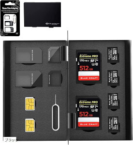 BLUECRAFT SIMESDJ[h[ A~ʃ^Cv ő12[ SIM2 microSIM2 nanoSIM2 SD2 + microSD4 SIMϊA_v^Eost(ubN)