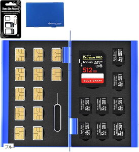 BLUECRAFT SIMESDJ[h [P[X A~ʃ^Cv ő21[ nanoSIM12 SD1 microSD8 SIMϊA_v^ ost(u[)