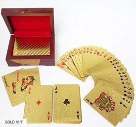 トランプ ゴールド プラスチック 専用ケース付 GOLD 格子(GOLD 格子)