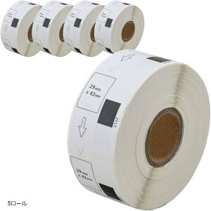 �y�y�V�����L���O1�ʓ��܁z�݊��i �݊� DK-1215 �u���U�[ ���x�� 5���[���Z�b�g brother QL-700 / QL-800 QL-820NWB ���� (5���[��)