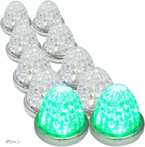 JX^}CY 24V gbNp LED }[J[v TCh 8ʃNX^Jbgdl 16LED ėp 10 Zbg O[ (O[)