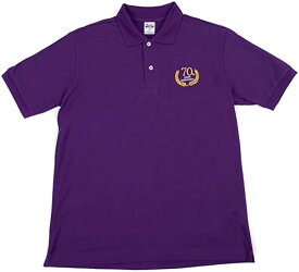 古希祝い 70歳 プレゼント ポロシャツ ゴルフウェア 誕生日祝い 男性 女性 紫( パープル, LL)