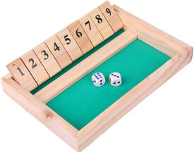 オモチャ シャットザボックス テーブルゲーム 木製 家族ゲーム 木のおもちゃ おもちゃゲーム ナチュラル 1面( ナチュラル 1面)