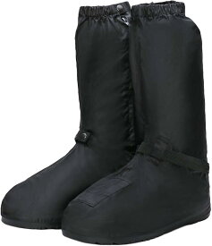 バイク ブーツカバー 靴カバー シューズカバー 防水 XL nkr1144 ブラック( ブラック, XL 27.5-28cm)