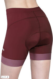 レディース サイクルパンツ レーサーパンツ サイクリングショーツ レーパン 自転車 ロードバイク 3パッド付き レッド S (レッド, Small)