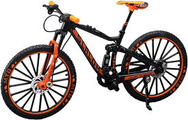 自転車 おもちゃ 玩具 ハンドル 3色 MTB マウンテンバイク 模型 1/10( オレンジ)