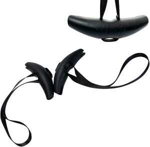 HOTQ 懸垂トレーニングチューブ 懸垂器具 懸垂バー 握りやすい 懸垂マシン チンニング 筋トレ 家トレ アタッチメントグリップ(黒)