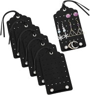 ピアス ディスプレイ用台紙 6枚セット PUレザー製 イヤリング 13.6x7.5cm アクセサリー 展示用 カード ス…