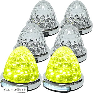 JX^}CY 12V 24V gbNp LED }[J[v H@\t TCh bLO 5ʃNX^Jbgdl 22LED ėp (CG[, 6Zbg)