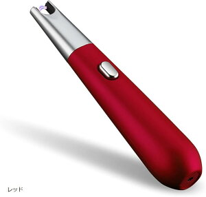 プラズマライター 電子ライター USB充電式 トーチ PEラインカッター レッド (レッド)