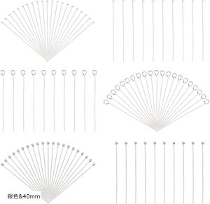 900本 Tピン 9ピン 丸ピン 304ステンレス 3種類 ピンパーツ 長さ約40mm アクセサリーパーツ ボールピン ピアス 手芸 ハンドメイド 材料 ジュエリー製作 基本金具 イヤリング ネックレス ブレスレ
