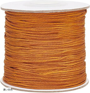 1mm ナイロン糸 約100ヤード 91m 風鈴の紐 交換用 組紐 窓のブラインドの紐 ナイロンコード シェード 修理 ガーデニング ビーズ糸 中国結び ブレスレット 手作り素材 材料 濃い茶色 (濃い茶色, 9