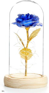 造花 LED バラ 薔薇 フラワー ローズ 花束(青色)