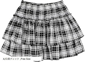 �t���t�� �E�G�X�g�S�� �X�J�[�g �t���[�T�C�Y A/�����`�F�b�N (A/�����`�F�b�N, Free Size)