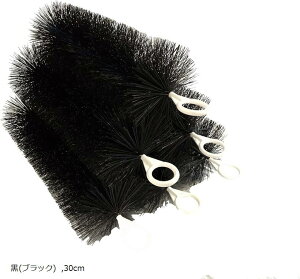 ロールフィルター ロールブラシ ろ材黒 濾過 大型 水槽 池 アクアリウム 淡水魚 熱帯魚 海水魚 錦鯉 外部 30cm ブラック (黒(ブラック), 30cm)