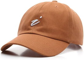つば広帽子 ベースボールキャップ ランニング ユニセックス 刺繍 野球帽( テラコッタ, Free Size)