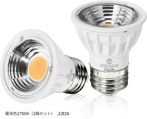 5.5W E26a26mm ≏ޗ{LEDd e26nQd60W`|ỈFRa95 JDR60̑֕id5.5W 񒲌 (dF2700Ki2Zbgj, 2)E26)