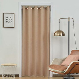 間仕切りカーテン 遮光カーテン 張り棒カーテン 冷暖房効率アップ( カーキ, 幅150CMx長さ200CM)