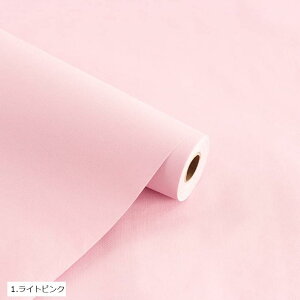 壁紙シール 剥がせる 防水 リメイクシート モランディ風 60cmx10m 単色 布目(1.ライトピンク, 60cmx10m)
