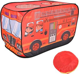 キッズテント 子供用テント 室内用キッズテント プレイハウス 折りたたみ( 消防車)