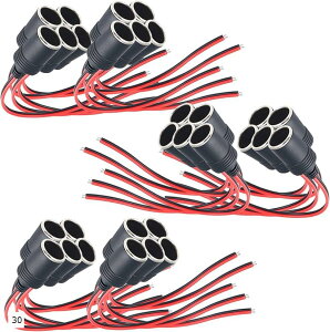 モデルノ ラ テール メスソケット コード付き 車 シガーソケット 車の電源ソケット YM-216-CG 30個セット