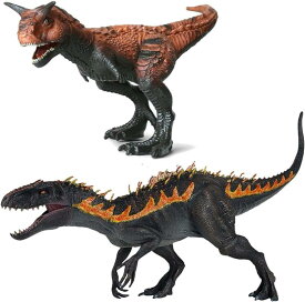 恐竜 フィギュア カルノタウルス 黒インドミナスレックス おもちゃ ブラックインドミナス カルノサウルス 赤カルノタ＋黒ミナス( ブラック)