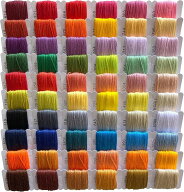 刺繍糸 セット 糸巻き (60色（25番/8m/6本綴り/カード巻き）, ケースなし)