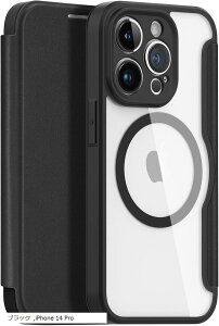 iPhone P[X 蒠^ CX[dΉ ^ PUU[ w NA J[h (ubN, iPhone 14 Pro)