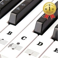 【楽天ランキング1位入賞】49 / 61 76 88 鍵盤対応 ピアノシール ピアノステッカー キーボード 音符シー…