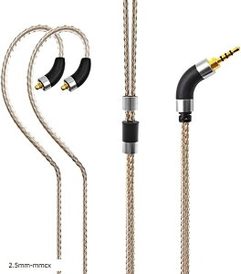 �݊��i SE846���C���z���Ɍ݊��������� plus25 ���P�[�u�� mmcx�P�[�u�� 2.5mm �C���z���P�[�u�� �⃁�b�L �����x�P������ 4�c Shure SE215 / SE425 SE535 ��1.2m (2.5mm-mmcx)