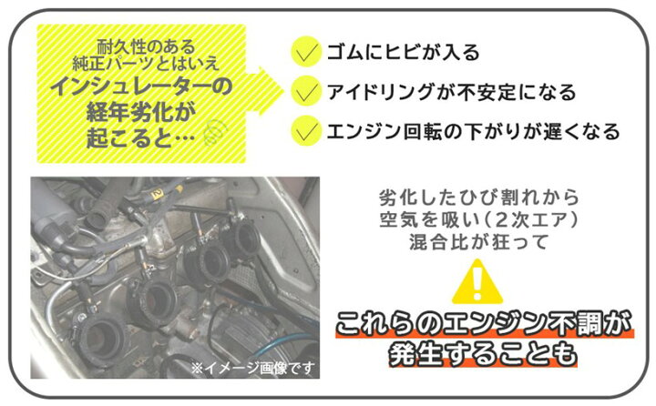 楽天市場】互換品カワサキ 用 インテークマニホールド インマニ 4個 
