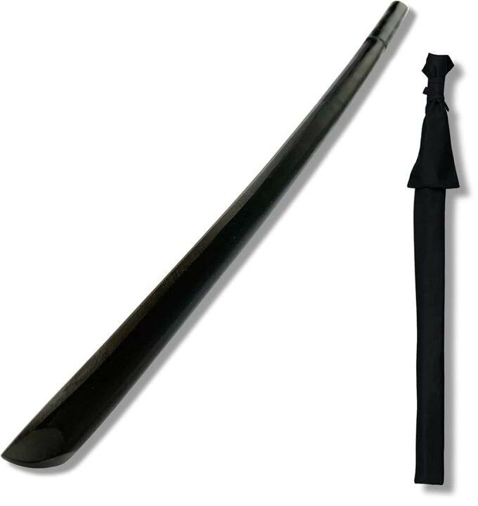 楽天市場】天然木 木刀 刀袋付き 伝統工芸品 お土産 剣道 素振り用 黒 