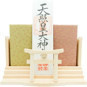 神棚 明神 水晶 鳥居 三社 白松 壁掛け お札立て モダン 棚板 本体のみ (三社:本体のみ, 三社:本体のみ)