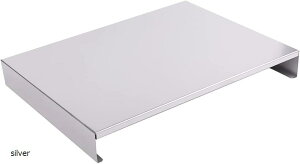 コンロカバー キッチン収納台 ガスレンジ用 パソコン台 40cm IHクッキングヒーター silver (silver)