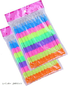 ロケット鉛筆 ロケットえんぴつ 小学生 24本セット レインボー (レインボー, 24本セット)