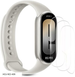 3���Z�b�gFor Xiaomi Smart Band 9/Band 8/Band 7 �p �t�B���� �_�炩��TPU�� 3D�S�ʕی� ���� �C�A���X �L�Y�C�� �����ߗ� �X�N���b�`�h�~ �ی�t�B���� �V���I�~ (HCU-9CI-409)