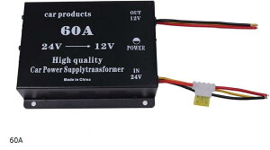 DCDC コンバーター 電圧 変換器 24V>12V 変圧器 デコデコ ヒューズ付 過電圧保護 バックアップ機能付(60A)