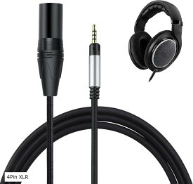 【楽天ランキング1位入賞】TCHD518 ヘッドホンケーブル リケーブル イヤホン・ヘッドホン用 SENNHEISER用 HD598・HD558・HD518・HD598 Cs・HD599に適合 OFC 4芯 長さ2.0m (4Pin XLR)