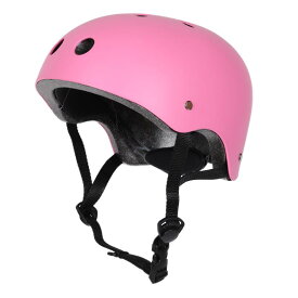 自転車 ヘルメット 子供 CE認証の中でも自転車用ヘルメット安全基準EN1078取得 小学生 男の子 スケートボード( ピンク, S)