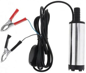 水中ポンプ 毎分 30L スイッチ式 小型 バッテリークランプ 12V (12V)