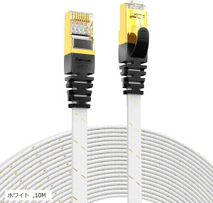 ݊iCAT7STP LANP[u 10Gbps/600MHz RJ45 tbgC^[lbgP[u bL RlN^ gR(zCg, 10M)