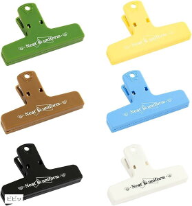 マグネット クリップ 6個 磁石 磁気 冷蔵庫 ホワイトボード クリップボード(ビビッド)