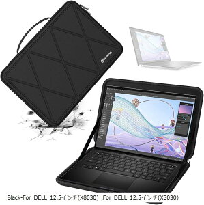 �݊��i �n�[�hEVA�ی�X���[�u�P�[�X 14�C���` DELL Precision 5470 Workstation �A12.5 Latitude ���b�v�g�b�v�p�n�[�h�P�[�X �h�� (Black, For DELL 12.5�C���`�iM37�j)