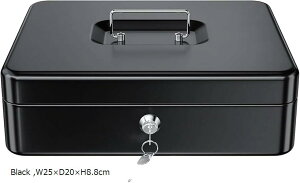 񂰋 LbVCg v ItBX ~j  X`[ ƒp Black W25xD20xH8.8cm (Black, W25xD20xH8.8cm)